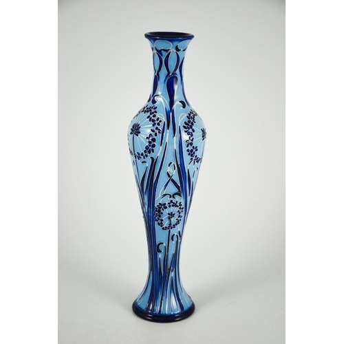 1049 - Carole Lovett for Moorcroft, a Leila vase, 2003, elongated slender baluster form, impressed marks, 3... 