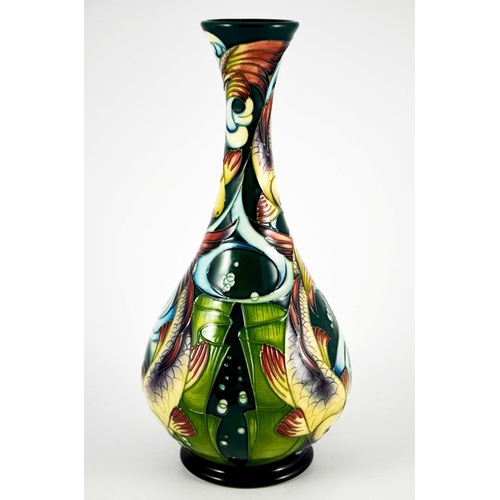 1053 - Philip Gibson for Moorcroft, a Lagoon limited edition vase, circa 2005, narrow necked bottle form, 1... 