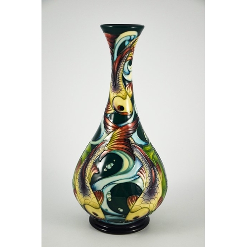 1053 - Philip Gibson for Moorcroft, a Lagoon limited edition vase, circa 2005, narrow necked bottle form, 1... 