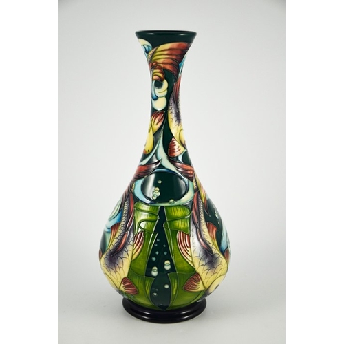 1053 - Philip Gibson for Moorcroft, a Lagoon limited edition vase, circa 2005, narrow necked bottle form, 1... 