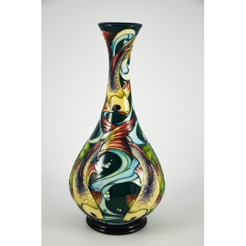 1053 - Philip Gibson for Moorcroft, a Lagoon limited edition vase, circa 2005, narrow necked bottle form, 1... 