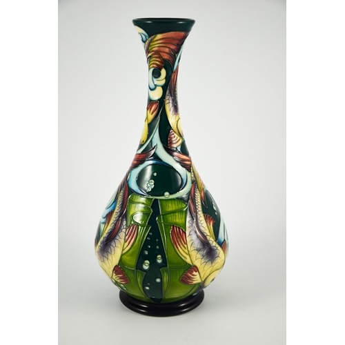 1053 - Philip Gibson for Moorcroft, a Lagoon limited edition vase, circa 2005, narrow necked bottle form, 1... 