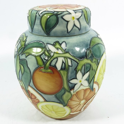 1057 - Jeanne McDougall for Moorcroft, a Florida ginger jar and cover, circa 1998, 20.5cm high