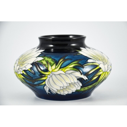 1066 - Anji Davenport for Moorcroft, a Queen of the Night, Moorcroft Collectors Club vase, 2001, squat ovoi... 