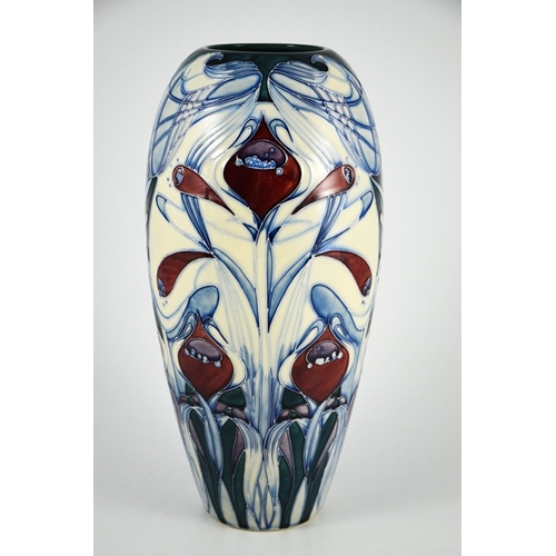 1068 - Emma Bossons for Moorcroft, a Spirit of Liberty limited edition vase, 2001, ovoid form, 81 of 200, i... 