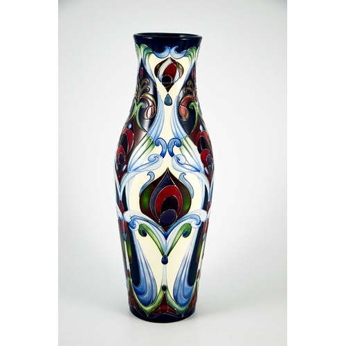 1073 - Rachel Bishop, Moorcroft for Liberty and Co., a Regent limited edition vase, 2006, elongated shoulde... 