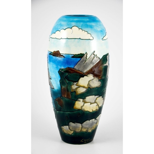 1078 - Walter Moorcroft, a Rock of Ages limited edition vase, 1998, elongated ovoid form, 11 of 50, impress... 