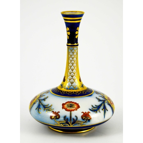 1096 - William Moorcroft for James MacIntyre, an Aurelian Poppy vase, circa 1897, ships decanter form with ... 