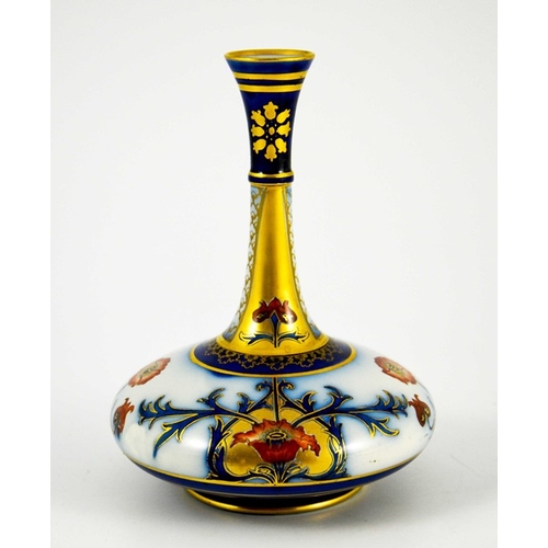 1096 - William Moorcroft for James MacIntyre, an Aurelian Poppy vase, circa 1897, ships decanter form with ... 