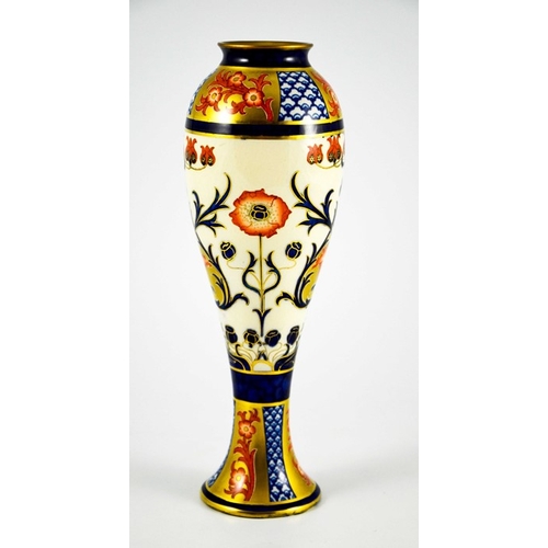 1098 - William Moorcroft for James MacIntyre, an Aurelian Poppy vase, circa 1897, elongated inverse baluste... 