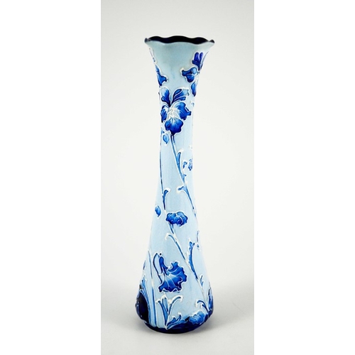 1103 - William Moorcroft for James MacIntyre, a Florian Ware Violets vase, circa 1899, waisted form with cr... 