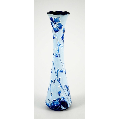 1103 - William Moorcroft for James MacIntyre, a Florian Ware Violets vase, circa 1899, waisted form with cr... 