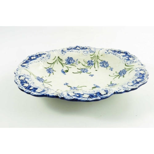 1111 - William Moorcroft for MacIntyre, a Buttercup scalloped dish, circa 1904, printed mark, 30cm wide