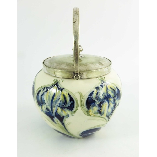 1112 - William Moorcroft for James Macintyre, an Iris biscuit barrel, circa 1905, retailed by JBC&S Ltd, im... 