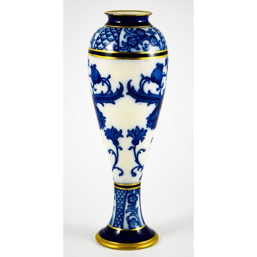 1115 - William Moorcroft for James MacIntyre, an Aurelian Cornflower vase, circa 1897, elongated inverse ba... 