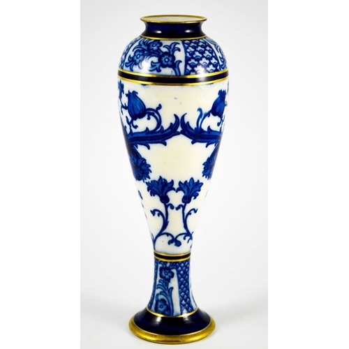 1115 - William Moorcroft for James MacIntyre, an Aurelian Cornflower vase, circa 1897, elongated inverse ba... 