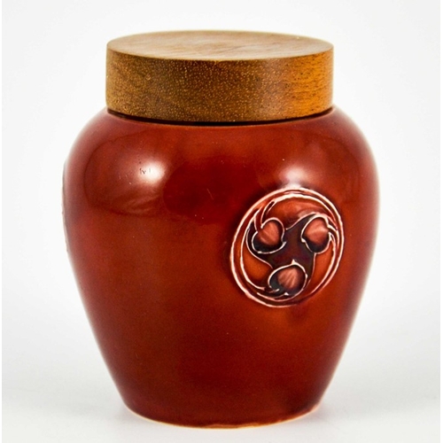 1119 - William Moorcroft for Liberty and Co., a small Flamminian red ginger jar, circa 1906, ovoid shoulder... 