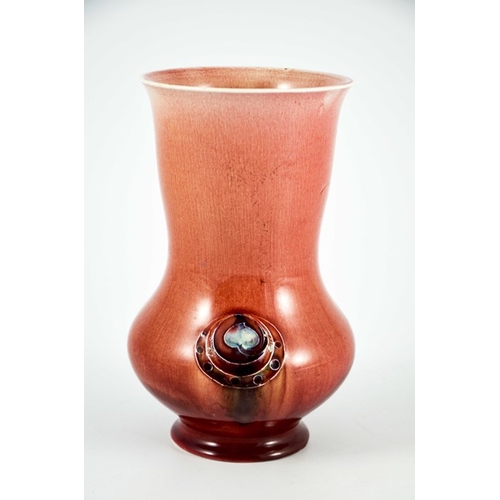 1120 - William Moorcroft for Liberty and Co., a Flamminian red vase, circa 1906, ogee necked baluster form,... 