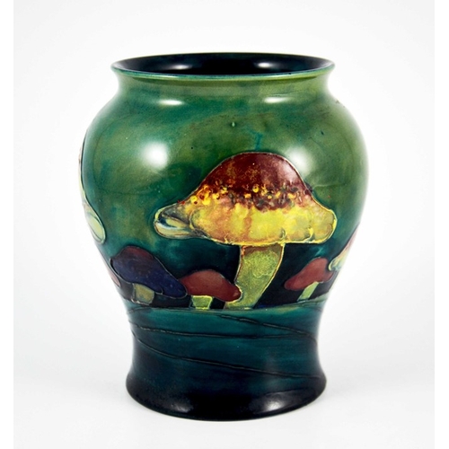 1128 - William Moorcroft, a Claremont vase, circa 1920, inverse baluster form, impressed marks and undergla... 