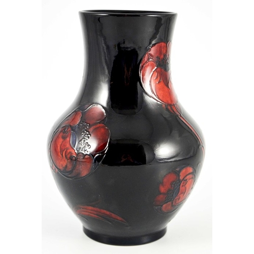 1138 - William Moorcroft, a Flambe Big Poppy vase, circa 1929, straight necked baluster form, impressed mar... 