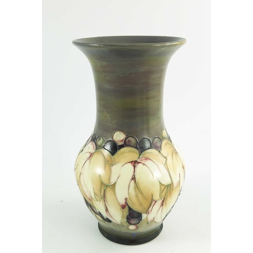 1150 - William Moorcroft, a Leaf and  Grape vase in a matt glaze, circa 1925, baluster form, impressed mark... 