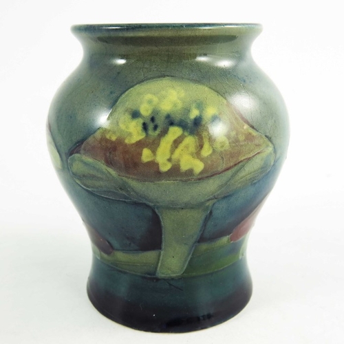 1155 - William Moorcroft, a Claremont toadstool vase, circa 1920, small baluster form, impressed marks, 8cm... 