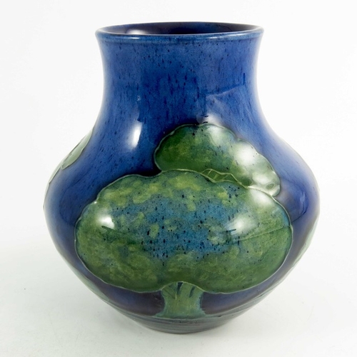 1162 - William Moorcroft, a Moonlit Blue vase, circa 1925, baluster form, impressed and painted marks, 13cm... 