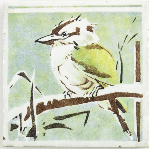 1213 - Polly Brace for Dunsmore, two pairs of tiles, circa 1928, including Kookaburra and Farm Animals, on ... 