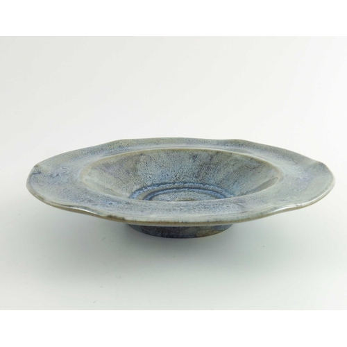 1275 - Pilkington, a Royal Lancastrian opalescent veined bowl, circa 1906, model 2086, together with a plat... 