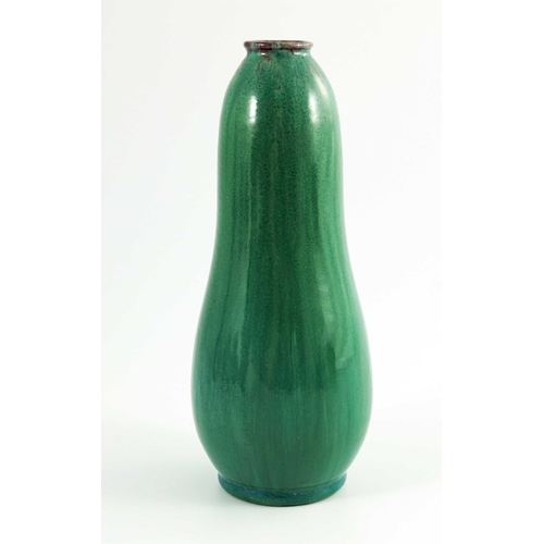 1301 - Pilkington, a Royal Lancastrian Transmutation glazed vase, circa 1900, elongated double gourd form, ... 