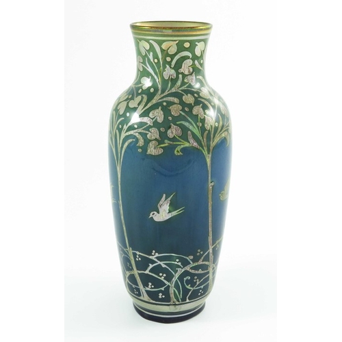 1318 - Gordon Forsyth for Pilkington, a Royal Lancastrian lustre vase, 1910, shouldered form with elongated... 