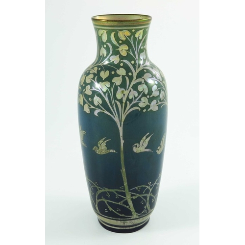 1318 - Gordon Forsyth for Pilkington, a Royal Lancastrian lustre vase, 1910, shouldered form with elongated... 