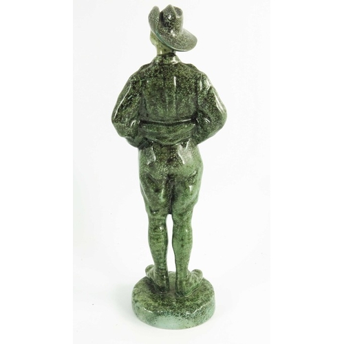 1338 - A Royal Doulton figure Digger, circa 1920, model of a World War One Australian soldier in a Titanian... 