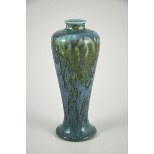 1349 - A Ruskin high fired experimental crystalline type Meiping vase, 1905, inverse baluster form, marbled... 