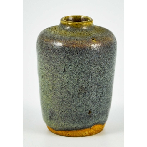 1403 - William Staite Murray, a small studio pottery vase, shouldered cylindrical form, purple tinged blue ... 