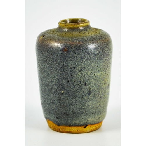 1403 - William Staite Murray, a small studio pottery vase, shouldered cylindrical form, purple tinged blue ... 