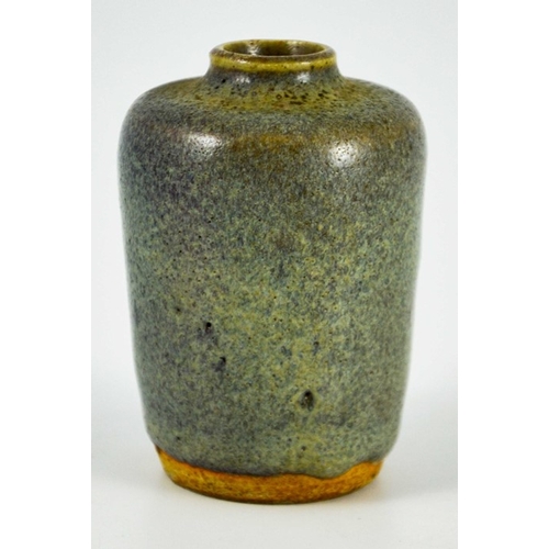 1403 - William Staite Murray, a small studio pottery vase, shouldered cylindrical form, purple tinged blue ... 