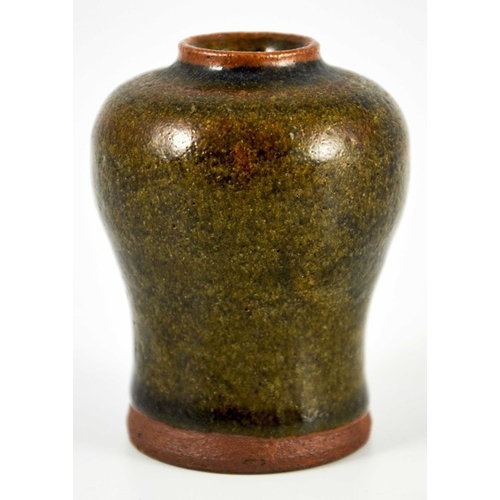 1404 - William Staite Murray, a small studio pottery vase, shouldered inverse baluster form, circa 1924, br... 