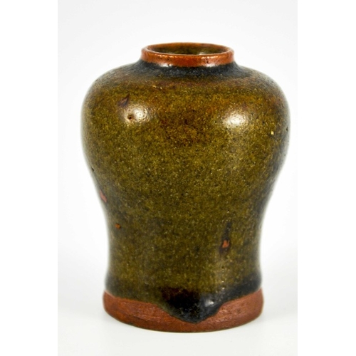 1404 - William Staite Murray, a small studio pottery vase, shouldered inverse baluster form, circa 1924, br... 