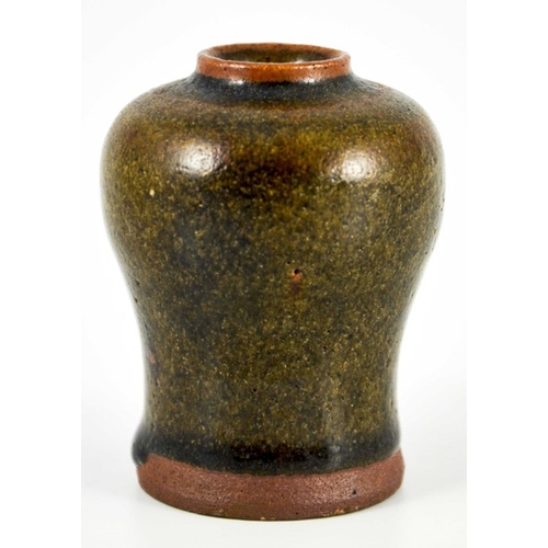 1404 - William Staite Murray, a small studio pottery vase, shouldered inverse baluster form, circa 1924, br... 