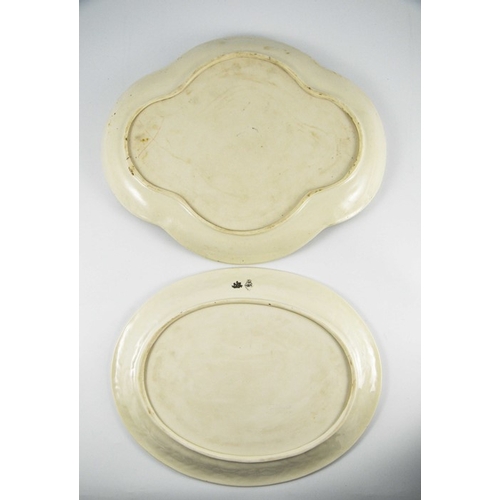 1437 - A Belleek Oval Echinus Tray, 19th century, the centre incised swirling leaves, the border raised sea... 