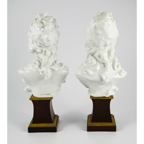 1471 - Arnold Machin O.B.E., R.A. for Royal Worcester, a pair of limited edition busts of 'Night and Day', ... 