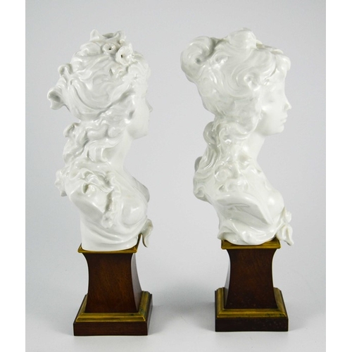 1471 - Arnold Machin O.B.E., R.A. for Royal Worcester, a pair of limited edition busts of 'Night and Day', ... 