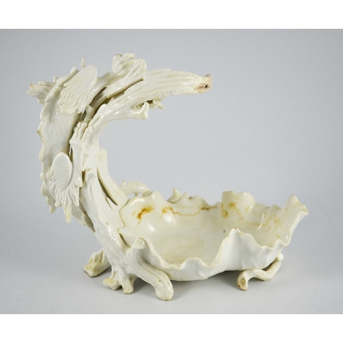 1505 - Charles Noke for Doulton Burslem, a blanc de chine figural dragon centrepiece bowl, circa 1890, mode... 