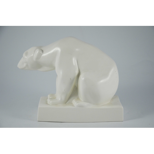 1386 - John Skeaping for Wedgwood, a Moonstone figure, Polar Bear, circa 1927, impressed and printed marks,... 