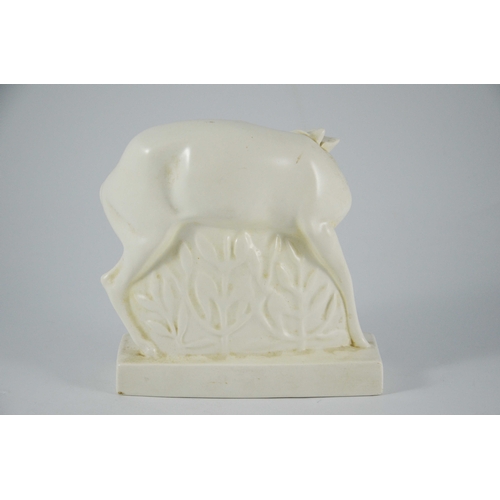 1387 - John Skeaping for Wedgwood, a Moonstone figure, Fallow Deer, circa 1927, impressed and printed marks... 