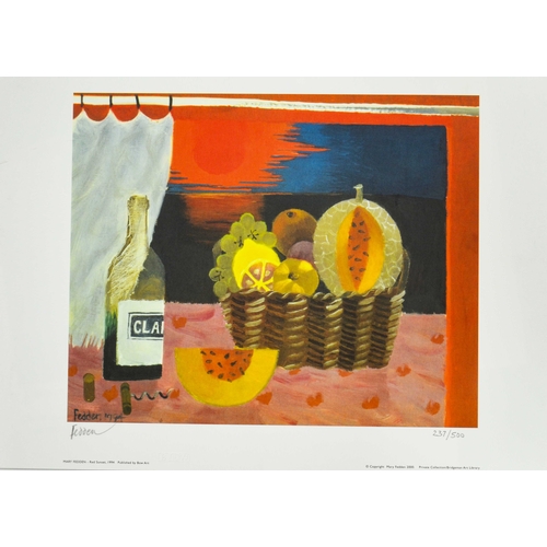 292 - Mary Fedden RA (1915-2012), Red Sunset, 1994, print, signed and numbered 237 of 500, printed by Bow ... 