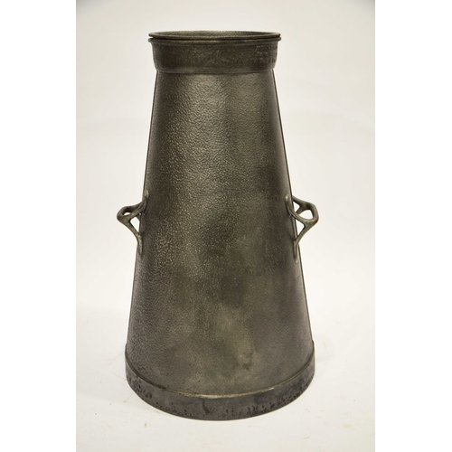 803 - A steel 17 gallon railway milk churn, of tapering form and named brass badge, engraved Newhall Dairi... 