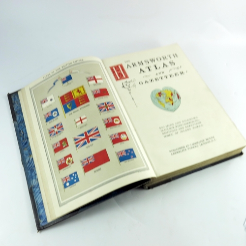 550 - Harmsworth Atlas and Gazetteer, published in London, featuring 500 maps and diagrams in colour, with... 