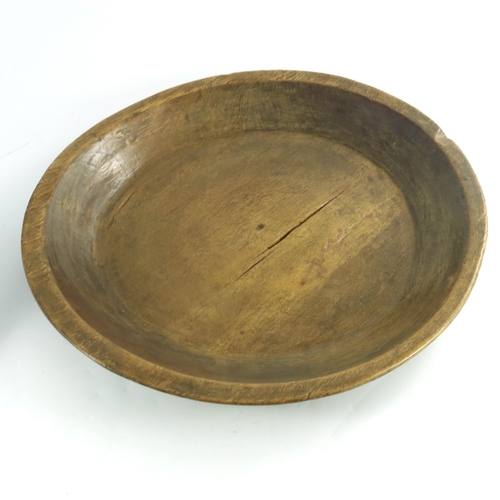 773 - A large wooden cream separation bowl, probably in sycamore 18th/early 19th century,  49.3cm diameter